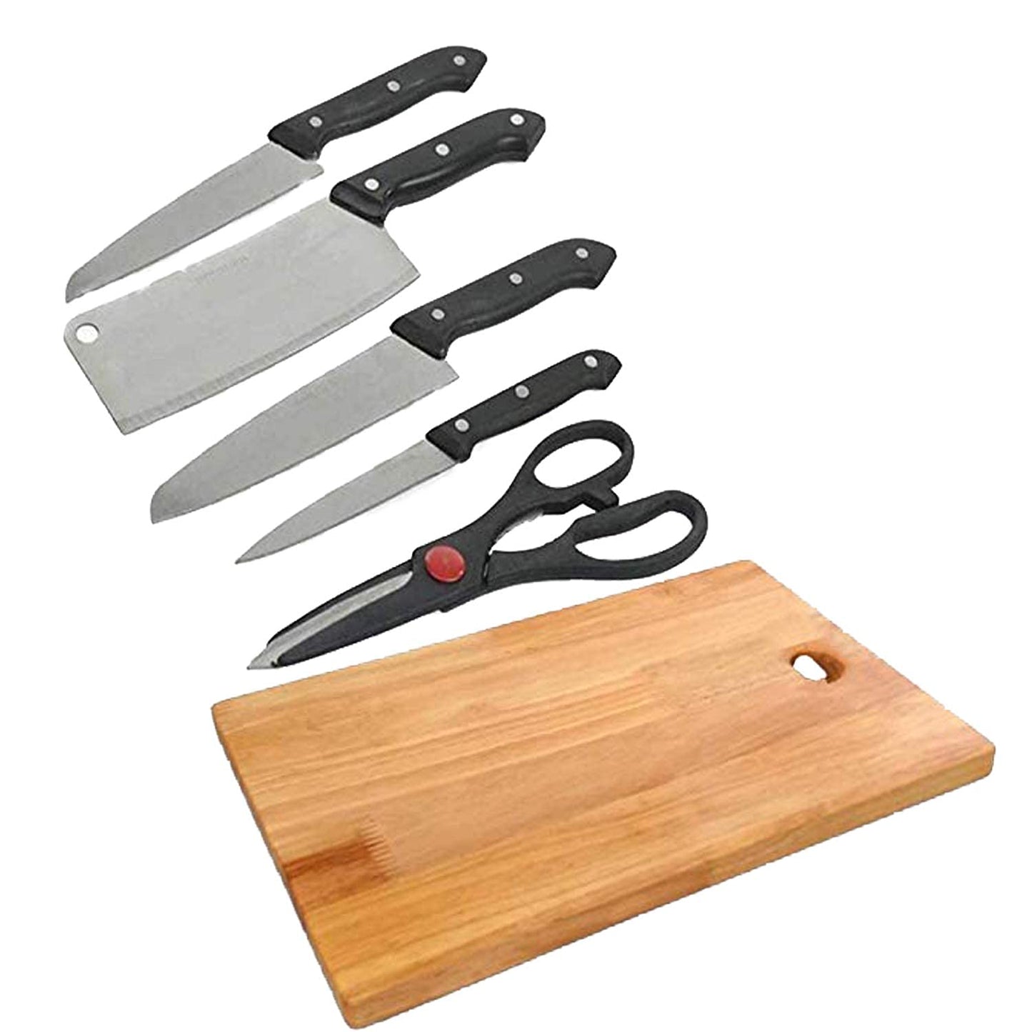 Wooden Cutting Board And Knife Set