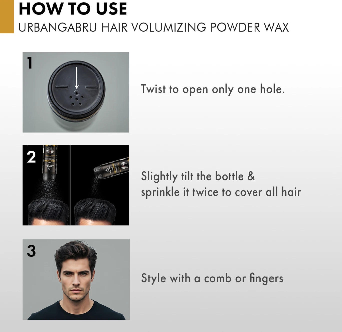 Volumizing Hair Styling Powder Wax (5g) | Strong Hold | Instant Hair Volume | Matte Finish | Unisex Hair Volumizer