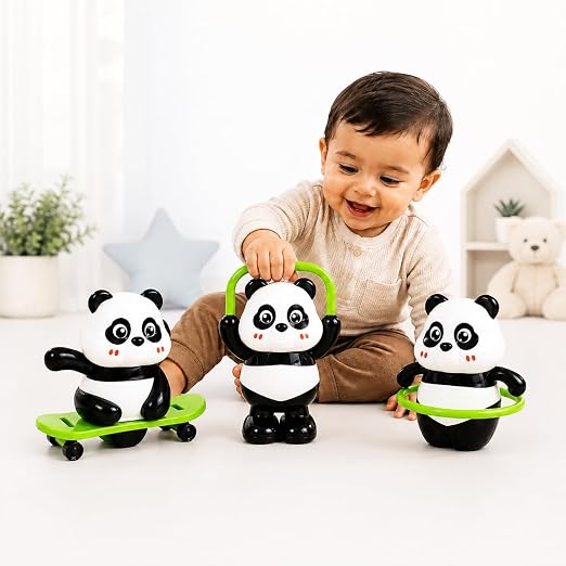 Cute Panda Action Toy Set ( 3 PCS)