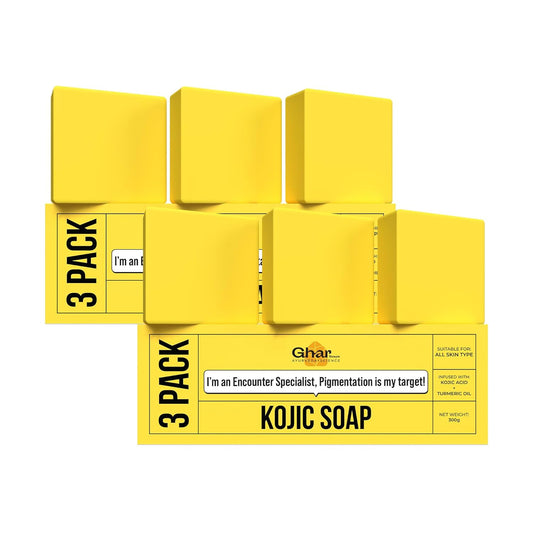 GHAR SOAPS Kojic Acid 2% Soap with Niacinamide | For Pigmentation, Sun damage, B