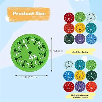 MATH FIDGET SPINNER ( 9 PCS SET)