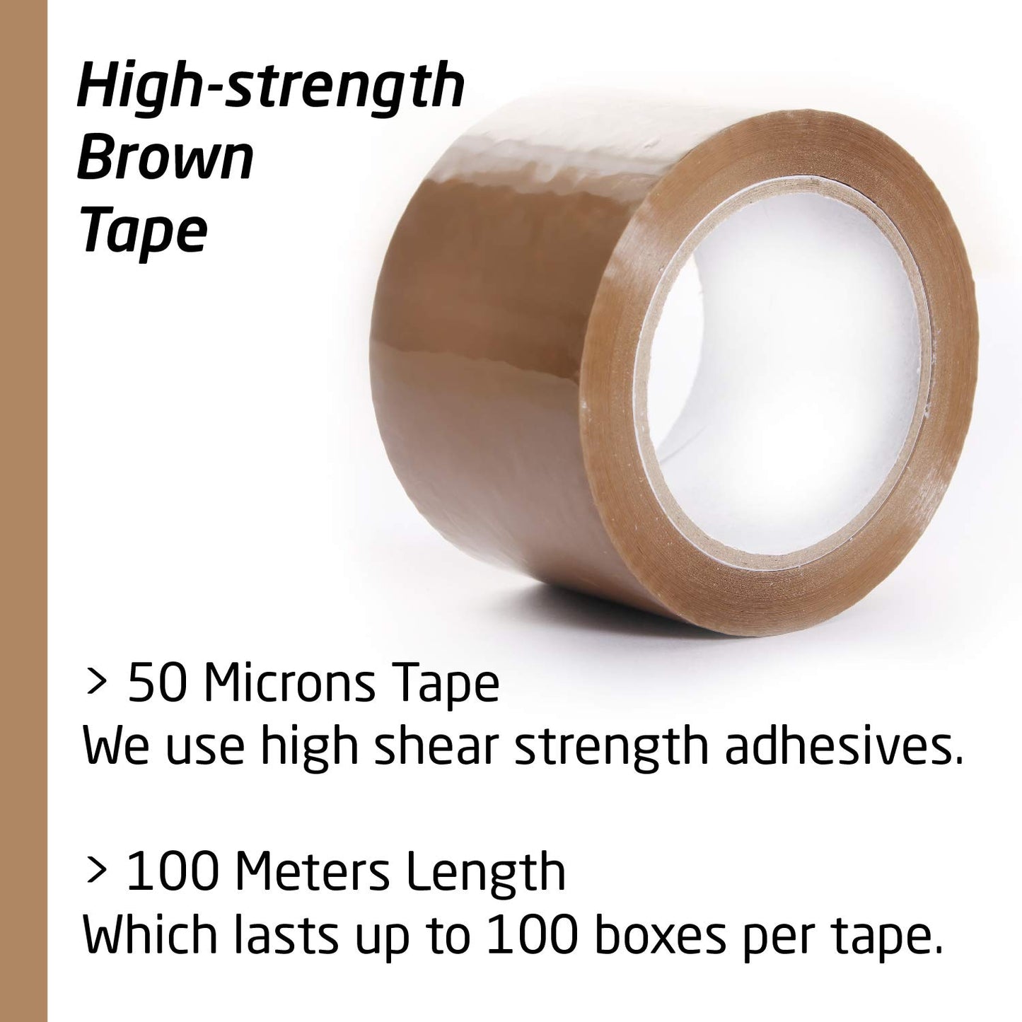 3" inch tape 100 Meter A Khakhi
