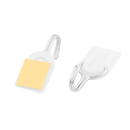 ABS PLASTIC WHITE HOOK STICKER (1 PCS)