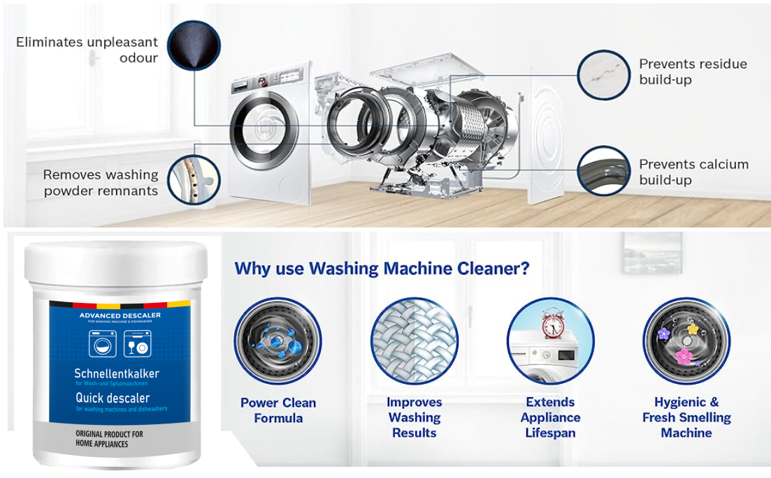 Washing Machine Cleaner and dish washer Powder