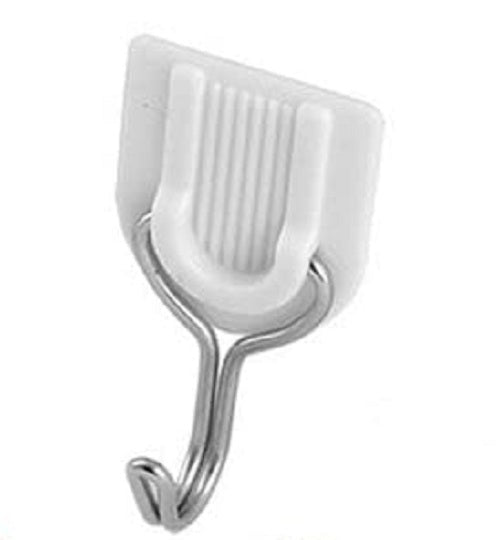 ABS PLASTIC WHITE HOOK STICKER  (1 PCS)