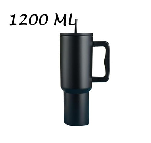 1200 ML HEAVY DUTY TUMBLER WITH STRAW ( BLACK)