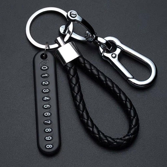 Car Keychain with Phone Number