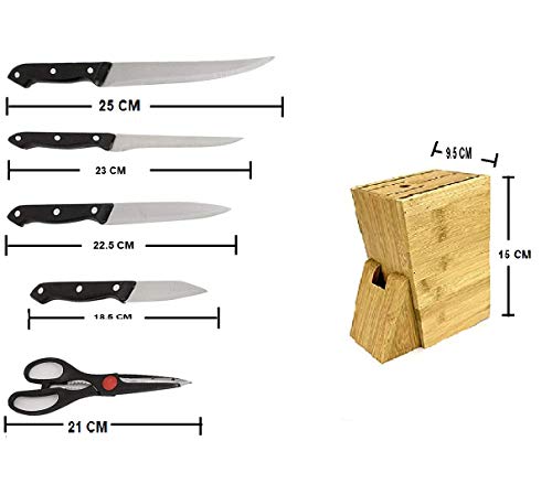 Woodan Stand With Knife Set