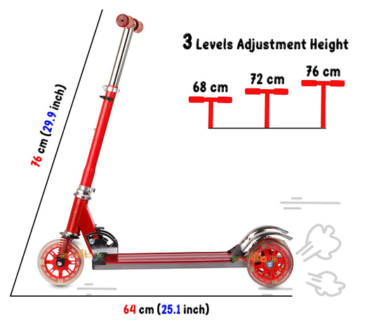 KIDS SCOOTER ONE STEP RED