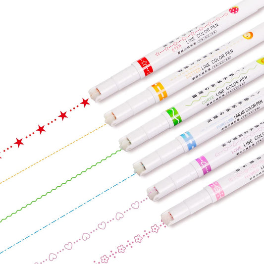 6 IN 1 DRAWING LINER PEN WITH SKETCH PEN