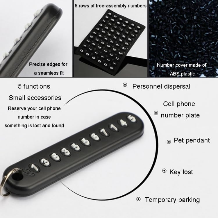 Car Keychain with Phone Number