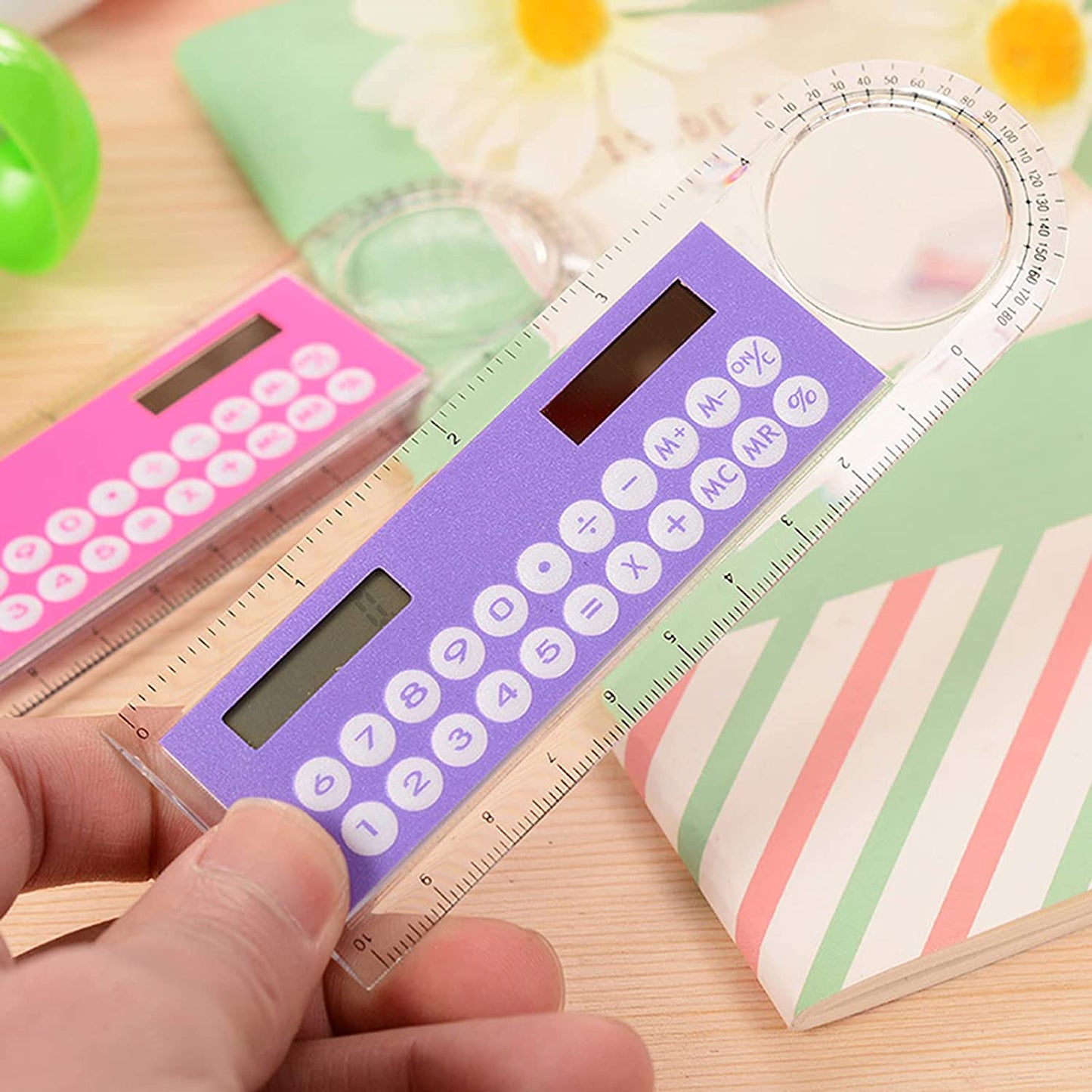 10 Cm Scale with Digital Calculator