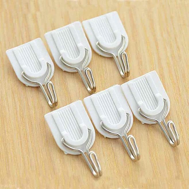 ABS PLASTIC WHITE HOOK STICKER  (1 PCS)