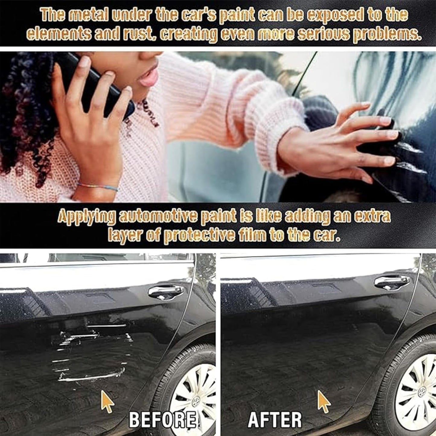 Car Scratch Remover Touch Up Paint Pen ( BLACK)