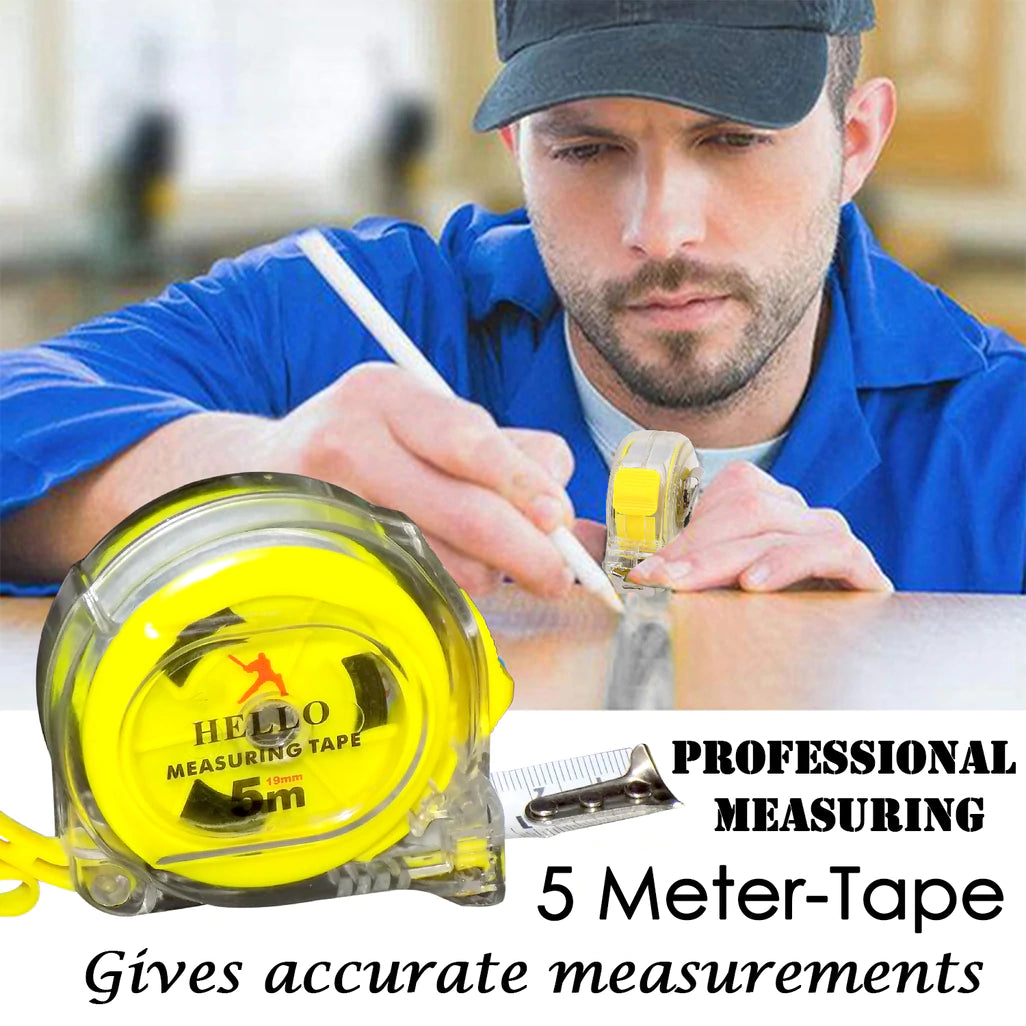 TRANSPARENT 5 MTR MEASURING TAPE