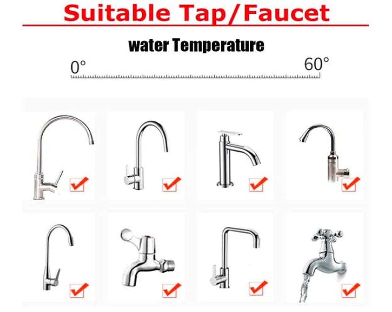 WATER FAUCET HEAD WITH KEY AND FLITER