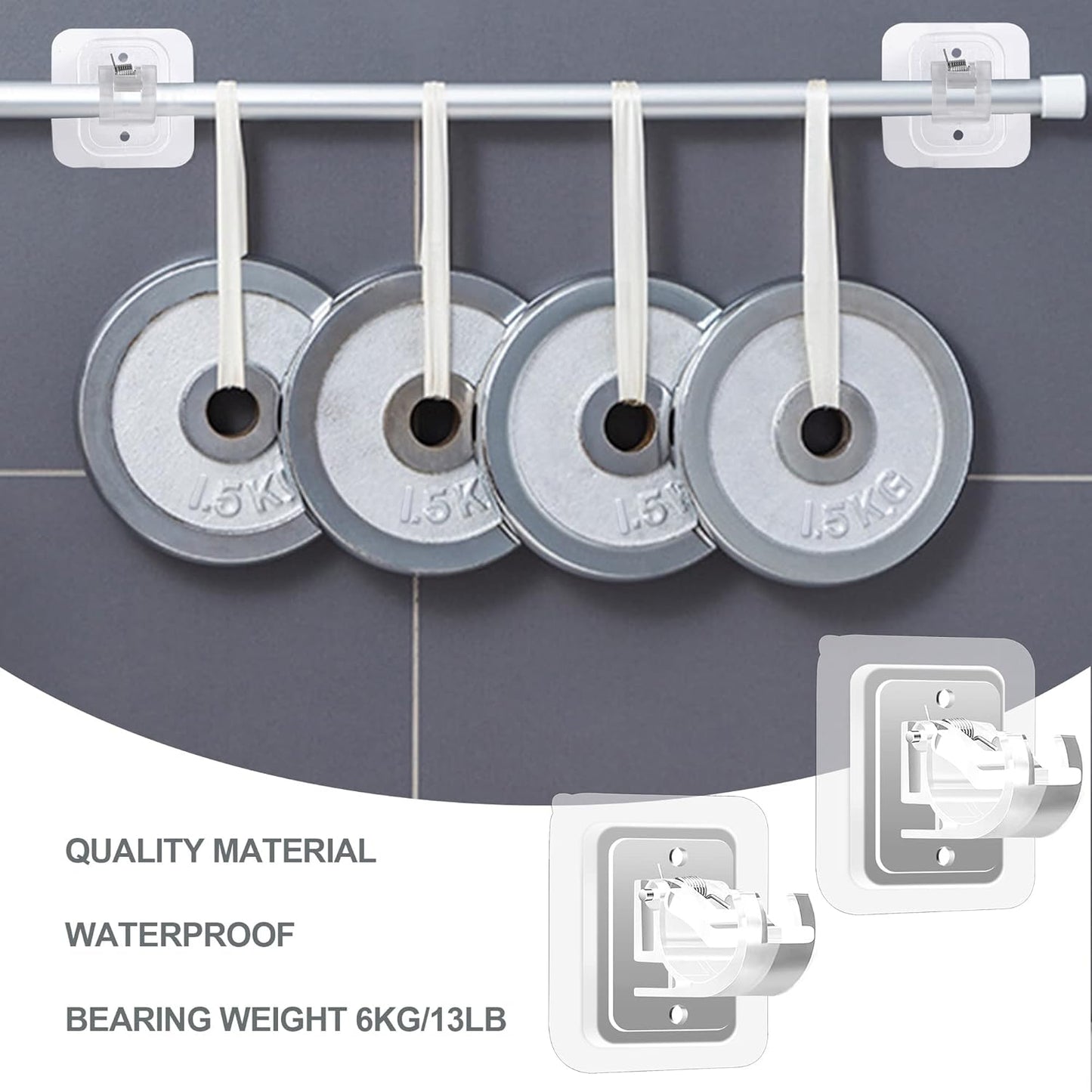 Curtain  Wall Hook Sticker  (2 Pis)