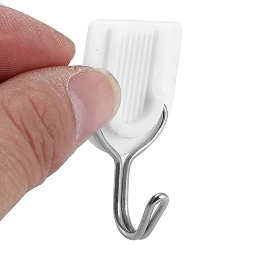 ABS PLASTIC WHITE HOOK STICKER  (1 PCS)