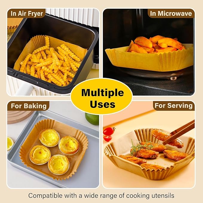 Air Fryer Paper Sheets (92-100  PCS)