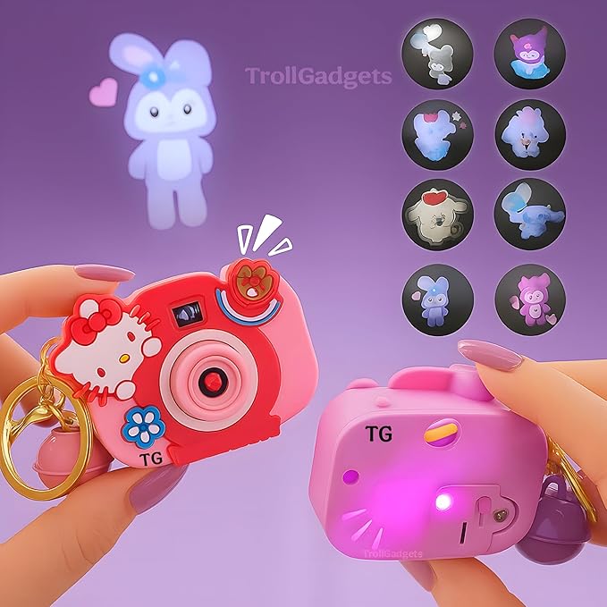 Cartoon Projection Camera Keychain