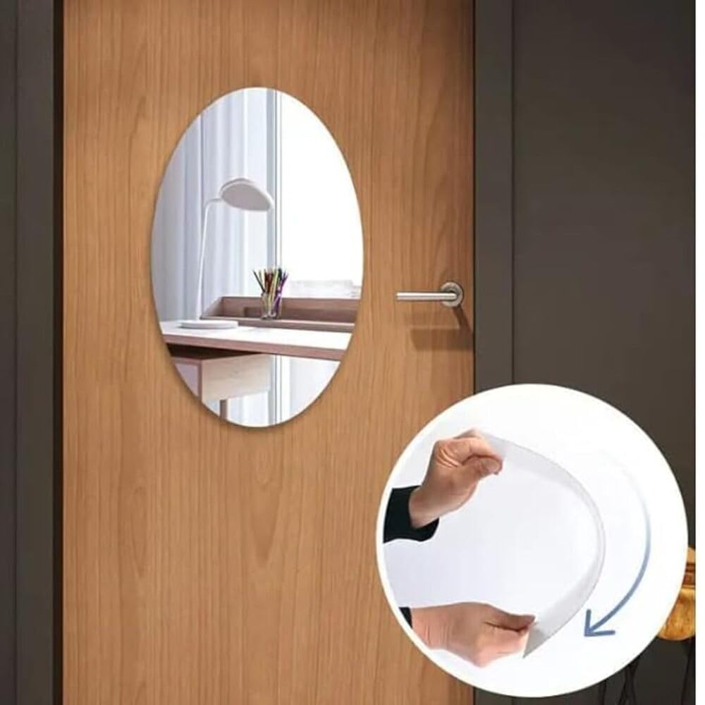 Ovel Shape Sticker Mirror (30*45)
