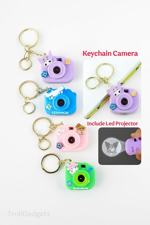Cartoon Projection Camera Keychain