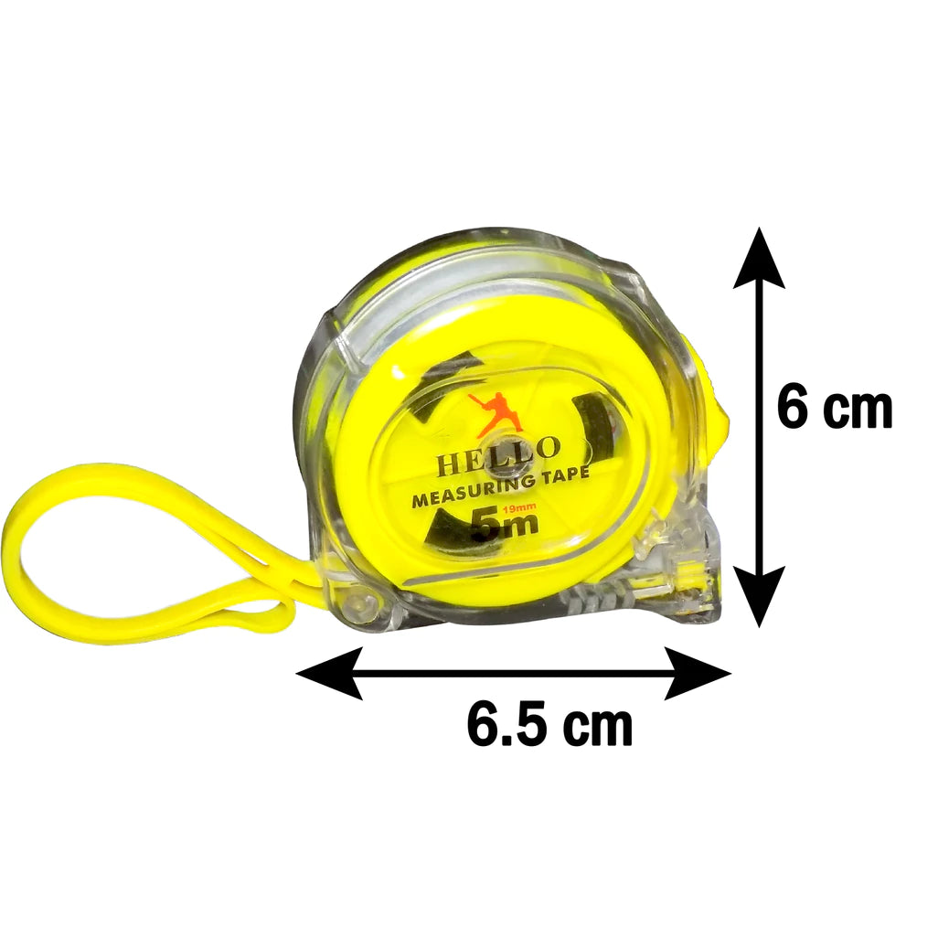 TRANSPARENT 5 MTR MEASURING TAPE