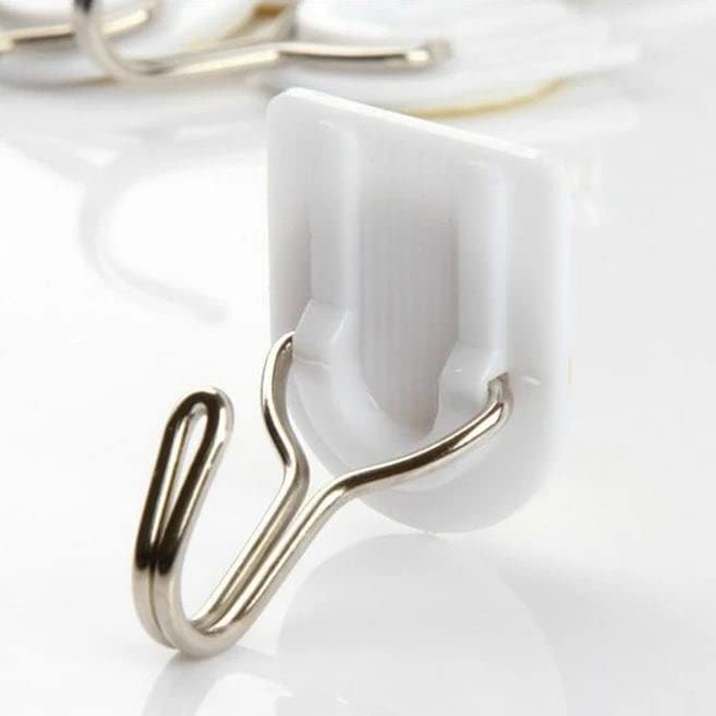 ABS PLASTIC WHITE HOOK STICKER  (1 PCS)
