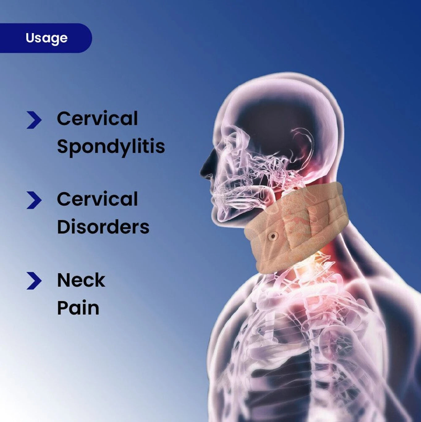TATA 1mg Cervical Collar | Soft Neck Support for Cervical Pain, Neck Strain & Recovery | Adjustable Neck Brace (Beige)