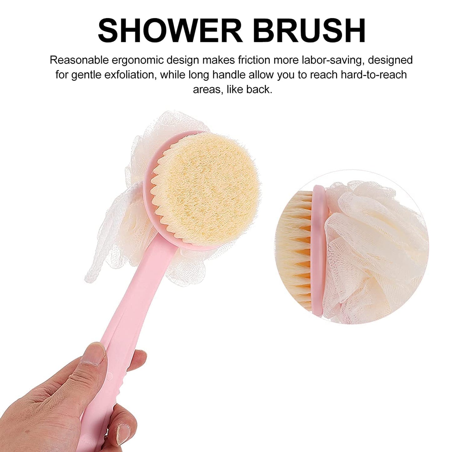 2 IN 1 BODY BRUSH & BACK BRUSH lufa