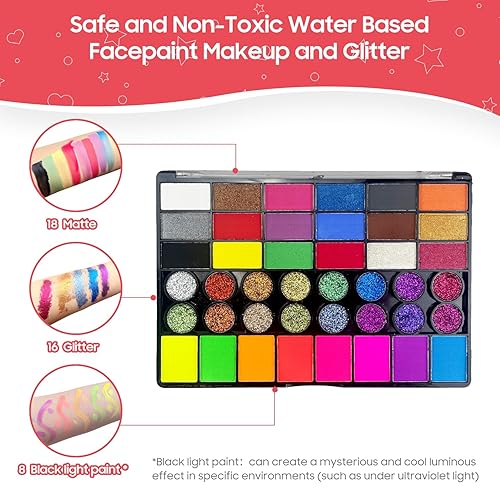 Professional Face Painting Kit – 42 pcs