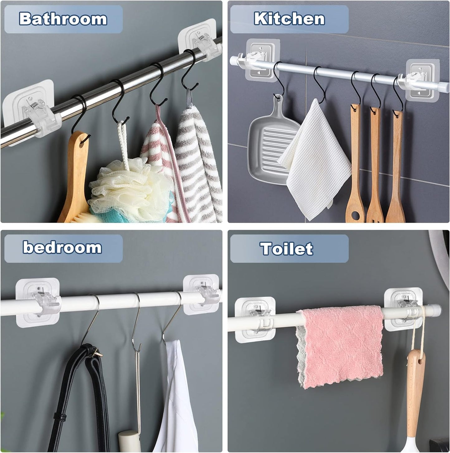Curtain  Wall Hook Sticker  (2 Pis)