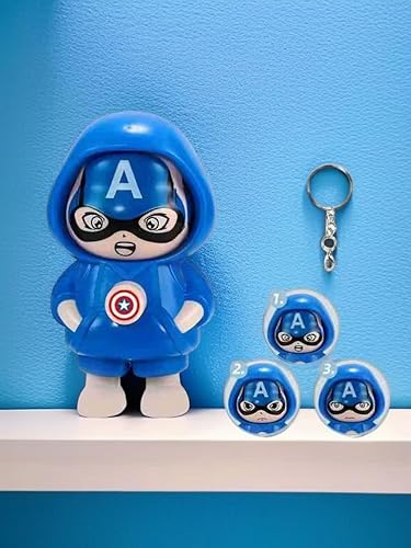 Captain America Face Changing Keychain
