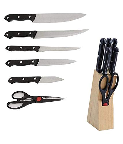 Woodan Stand With Knife Set
