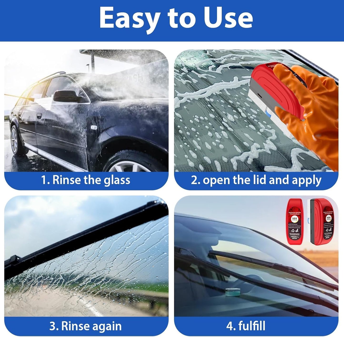 Car Glass Oil Film Remover glass cleaner