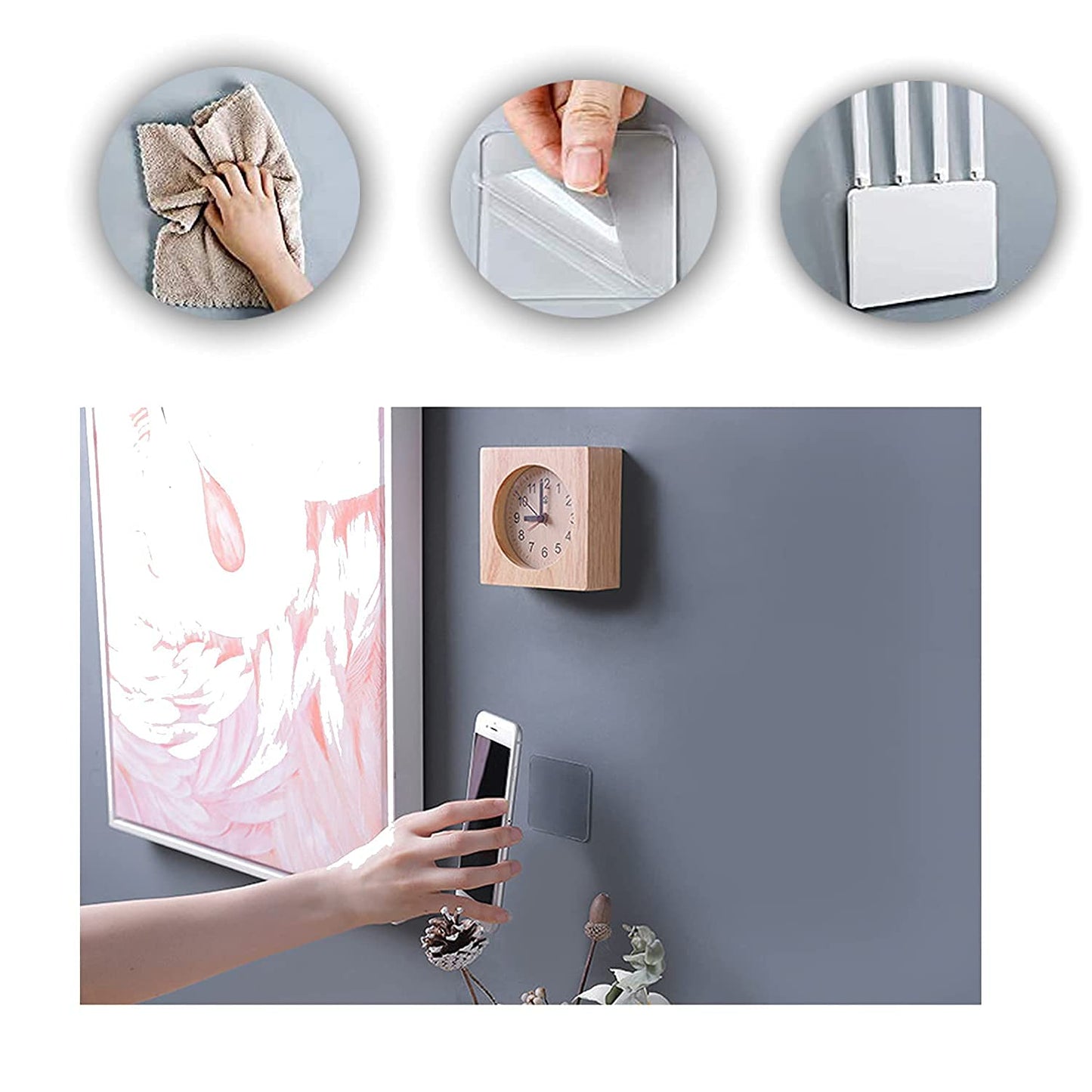 DOUBLE SIDE HEAVY  DUTY SQUARE STICKER (10 PIS )