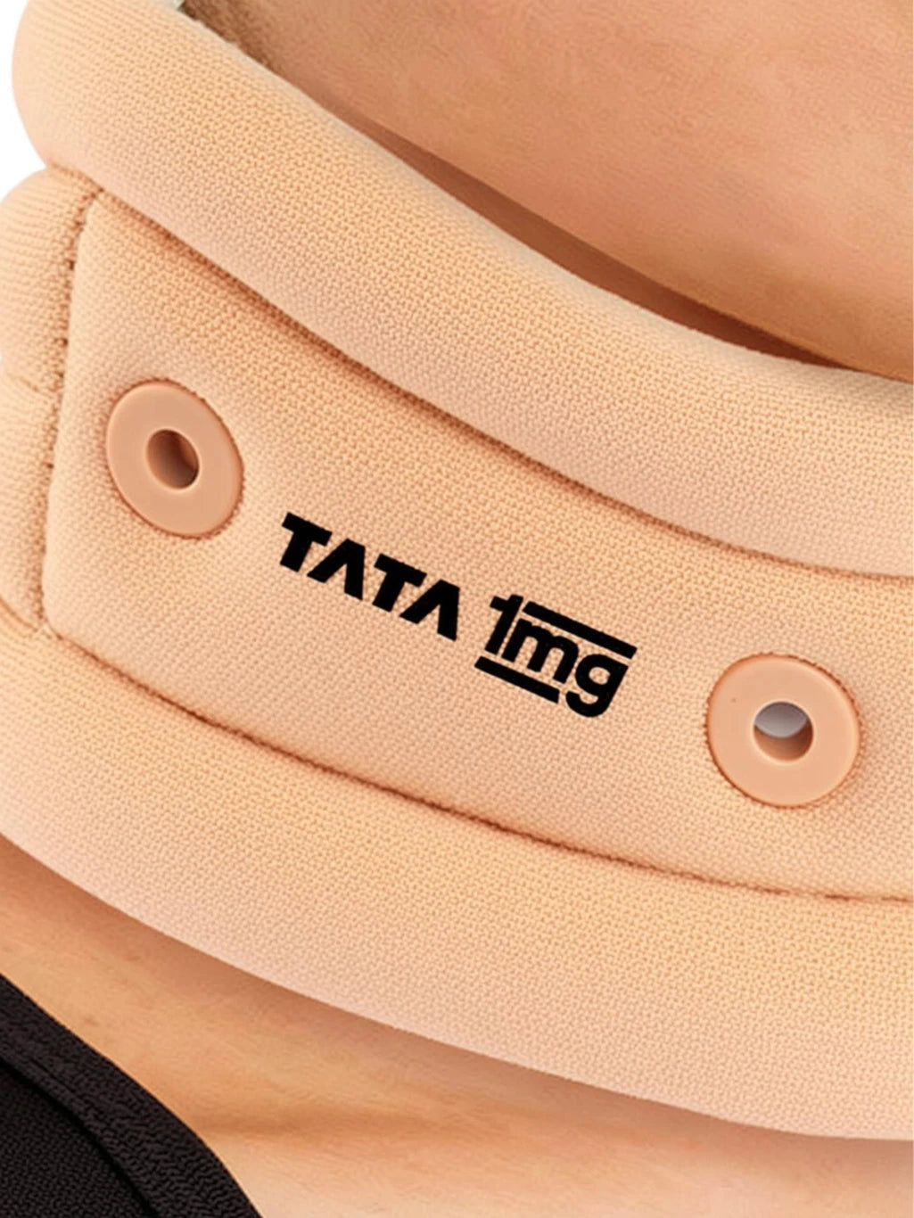 TATA 1mg Cervical Collar | Soft Neck Support for Cervical Pain, Neck Strain & Recovery | Adjustable Neck Brace (Beige)