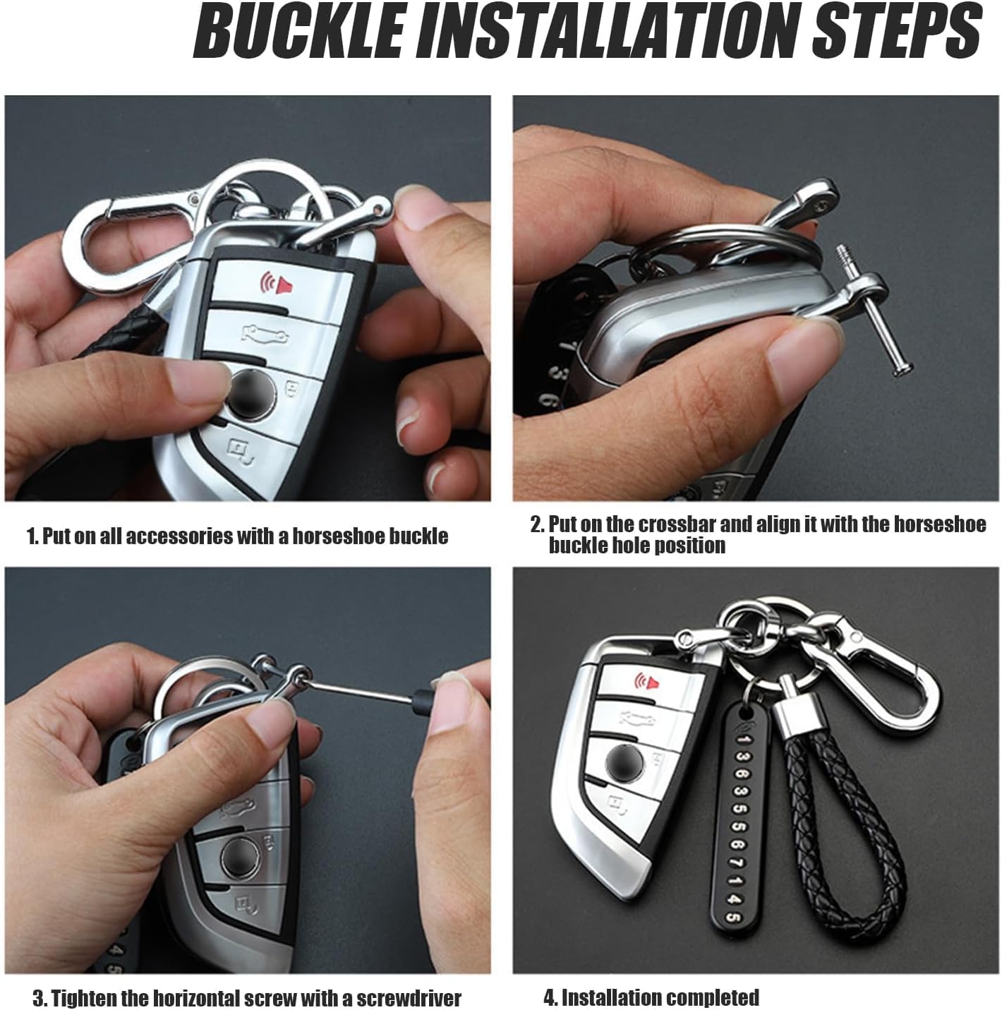 Car Keychain with Phone Number