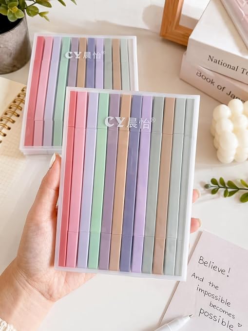 12Pcs Aesthetic Cute Highlighters