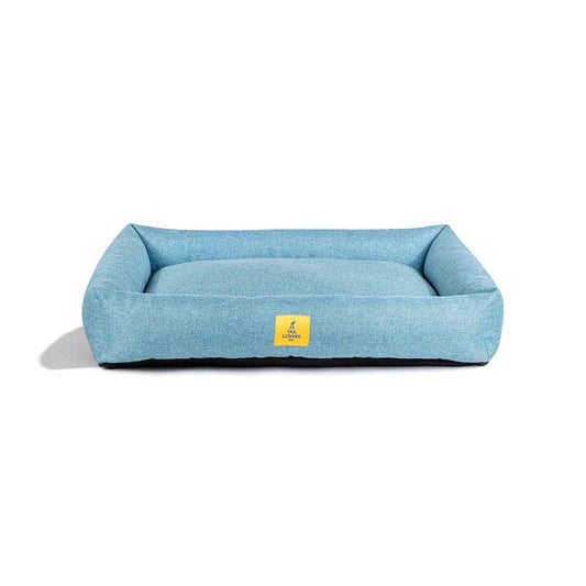 Tail Lovers Co. Nesting Nook Dog Bed - Aqua Blue - L | Soft, Washable & Cozy Pet
