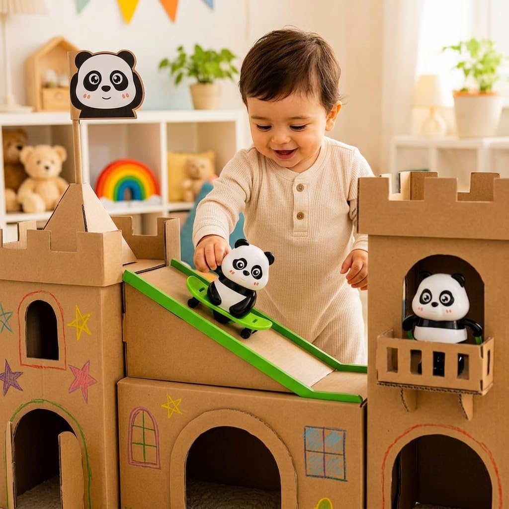Cute Panda Action Toy Set ( 3 PCS)