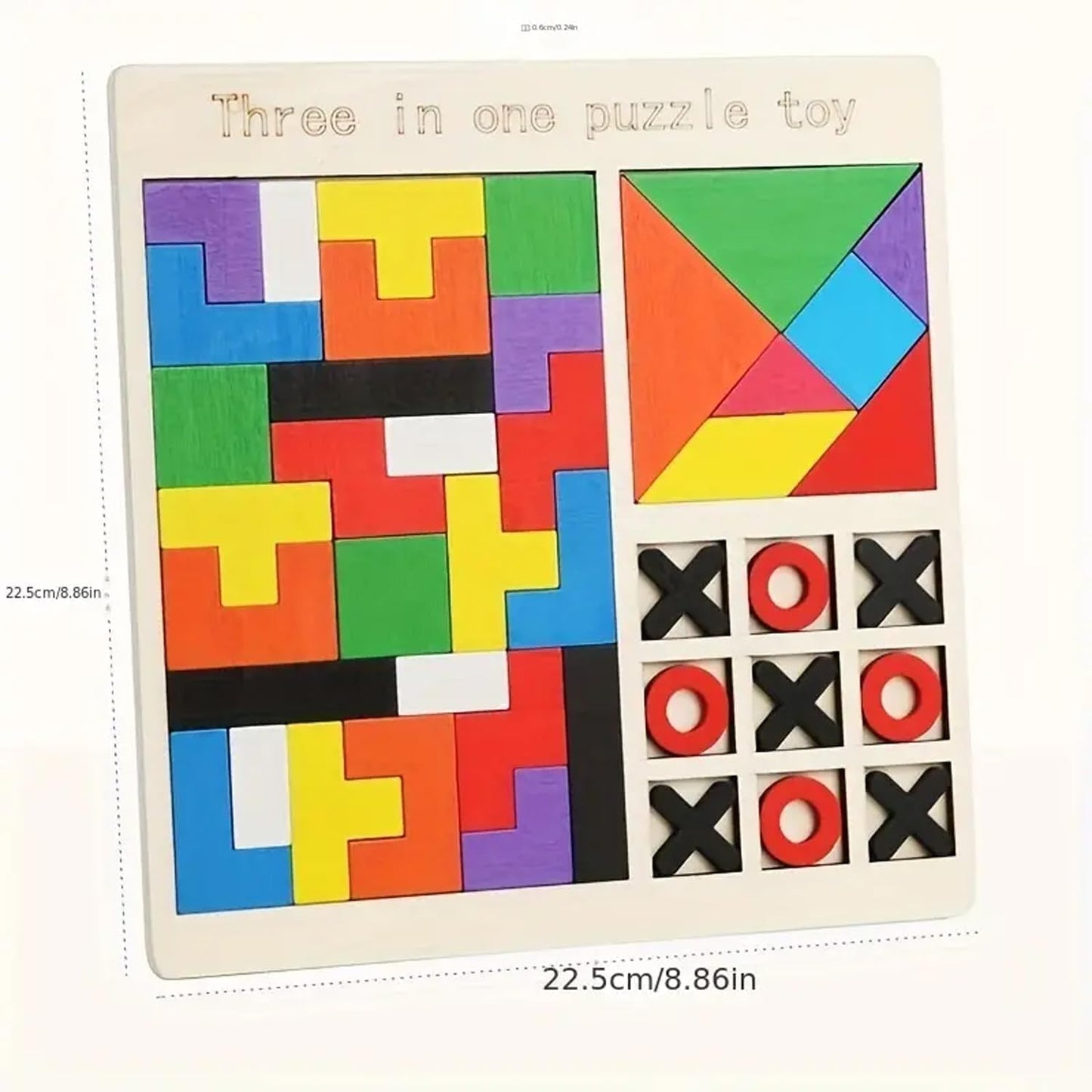 3 in 1 Wooden Puzzle Toy