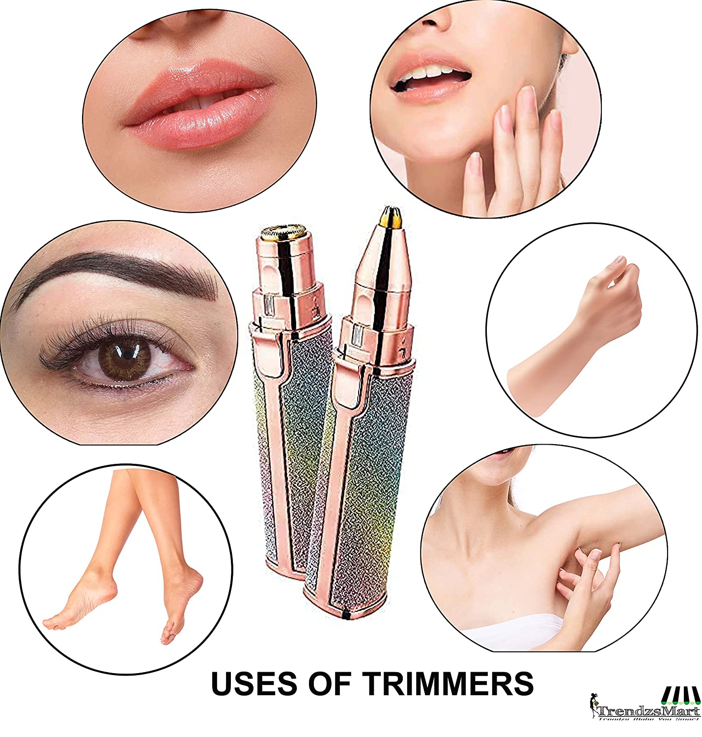 2 IN 1 USB FLAWLESS TRIMMER RAINBOW