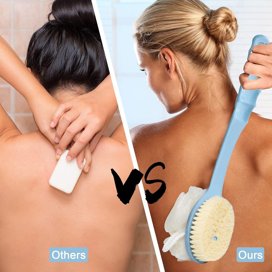 2 IN 1 BODY BRUSH & BACK BRUSH lufa