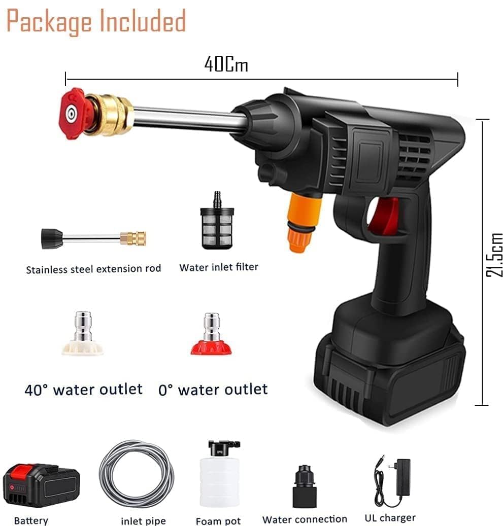 High Pressure Washer Gun (Double  Battery)