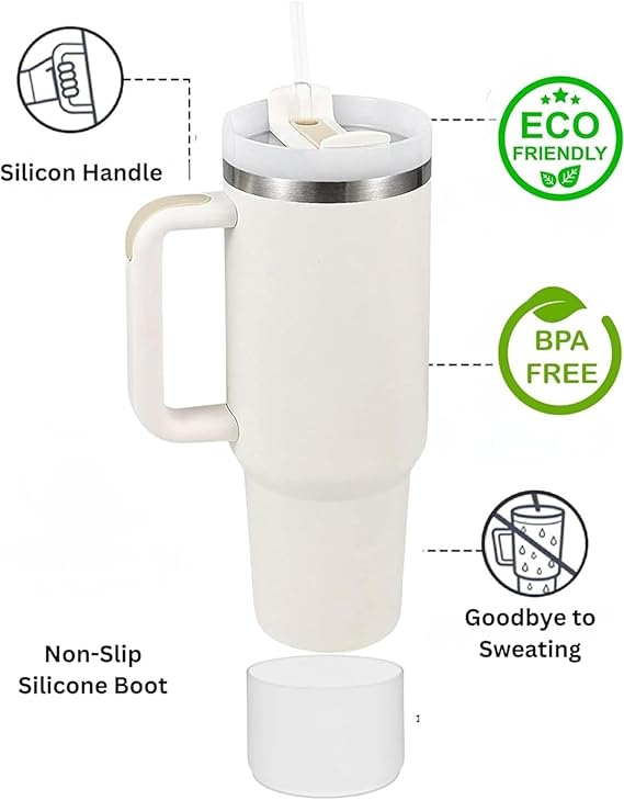 HEAVY Vacuum Insulated Tumbler CREAM