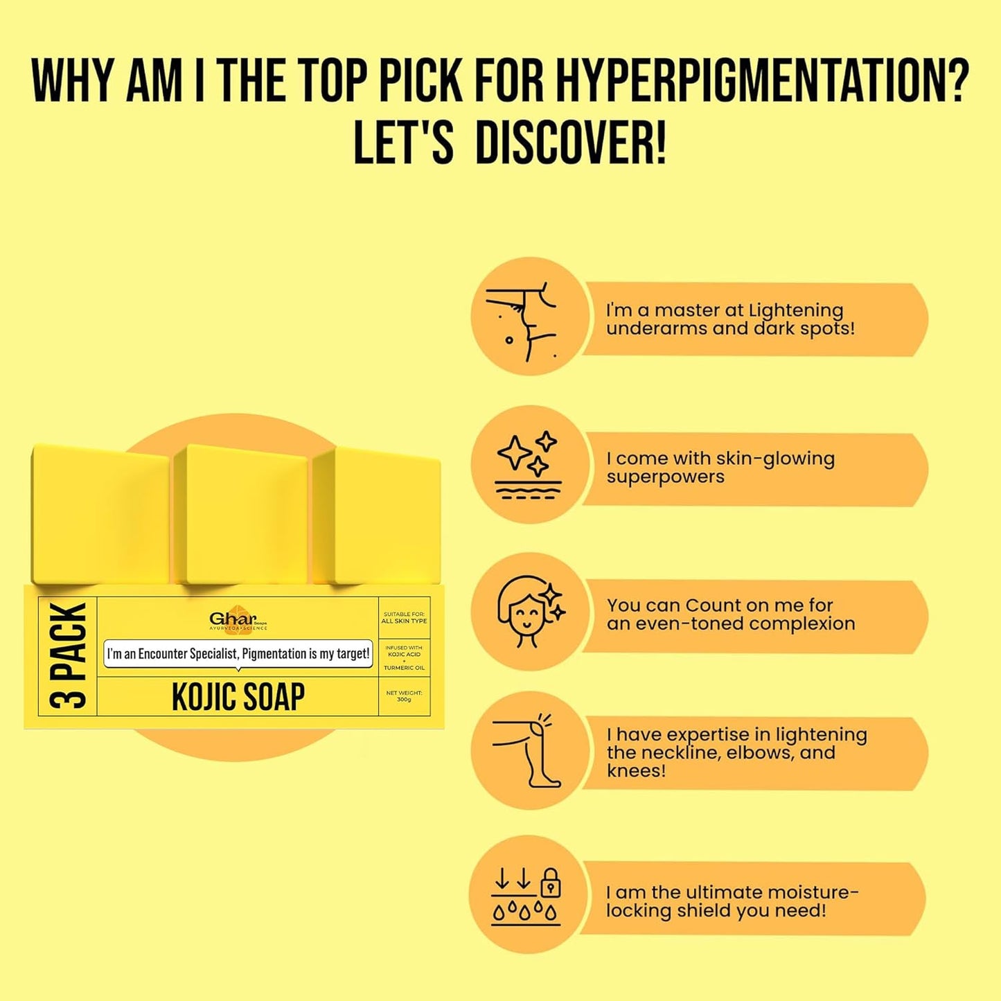GHAR SOAPS Kojic Acid 2% Soap with Niacinamide | For Pi - view 2