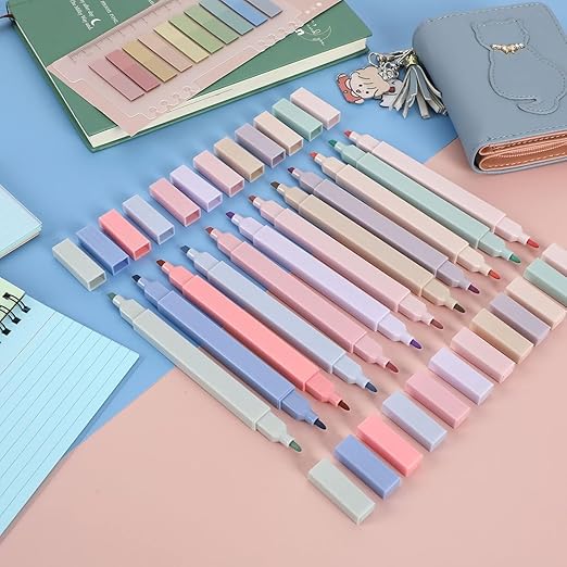 12Pcs Aesthetic Cute Highlighters