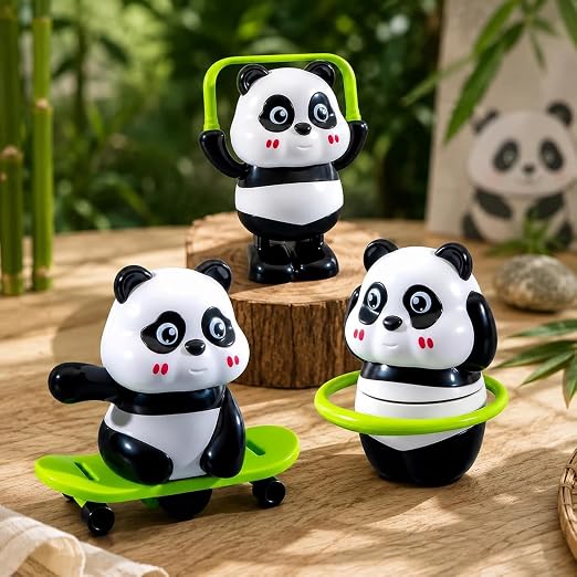 Cute Panda Action Toy Set ( 3 PCS)