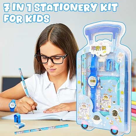 Cute Stationery Gift Set With Wrist Watch